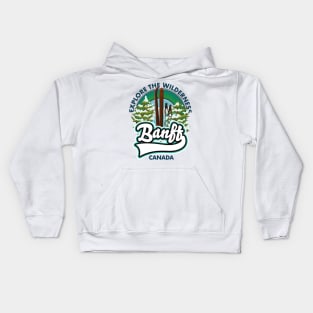 Banff Canada ski poster Kids Hoodie